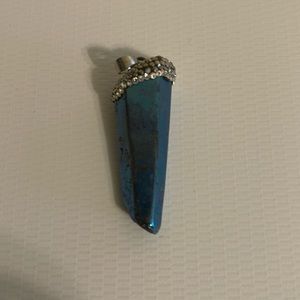Colbalt Aura Quartz Necklace Pendant